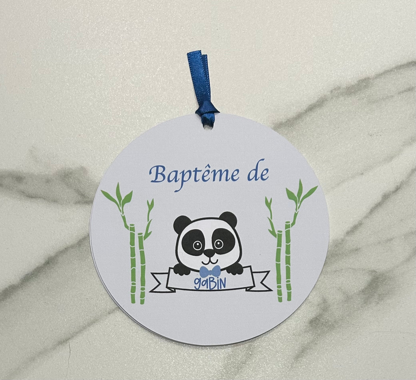 Faire-part de baptême thème panda